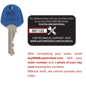 K4 3* Cylinder Extra Key