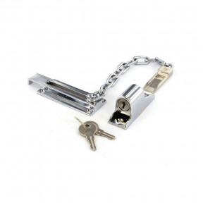 110mm Security Key Locking Door Chain - Chrome