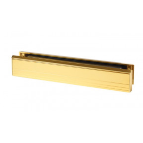 12" x 2" Slimline Door Letterplate Aluminium - Gold