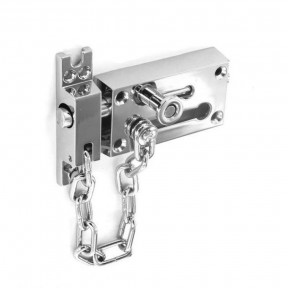 3" 80mm Security Locking Chain and Door Bolt - Chrome