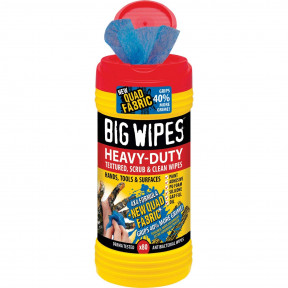 Big Wipes Quad Fabric 4x4 Heavy-Duty Cleaning Wipes - Black (Pack of 80)
