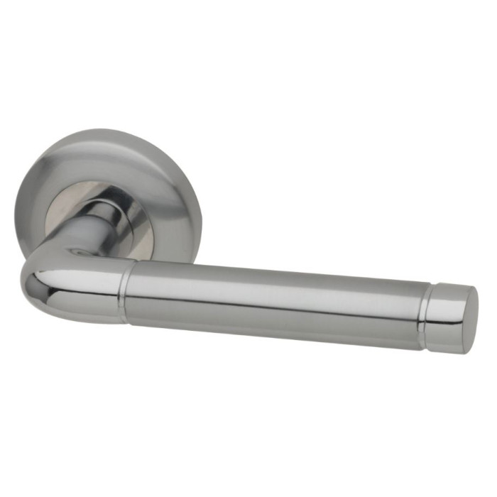 Intelligent Hardware Polished Chrome / Satin Chrome Apollo Lever on Round Rose