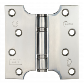 102mm x 51mm x 102mm Parliament Hinge G13 - Polished Stainless Steel