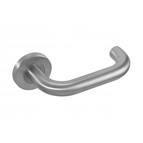 19mm Safety Lever On Rose Set - Satin Stainless Steel