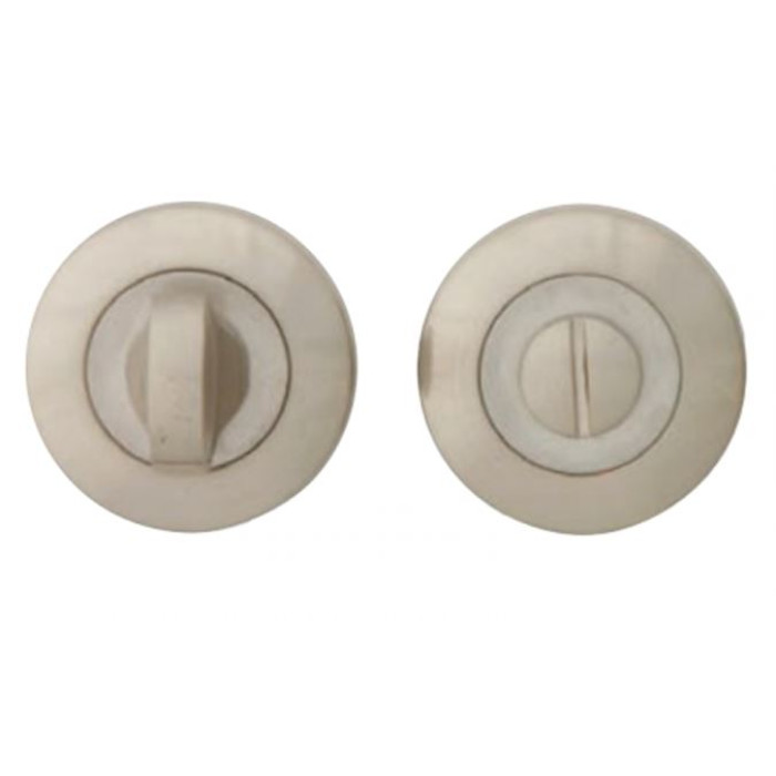 Intelligent Hardware E-Series Bathroom Turn and Release Round Escutcheon in Chrome Plated