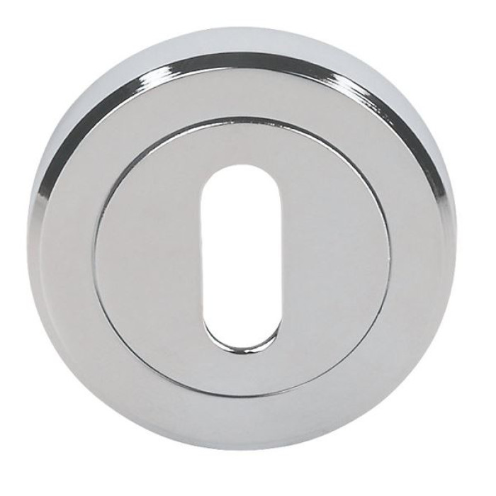 Intelligent Hardware Euro Profile Round Escutcheon in Satin Aluminium