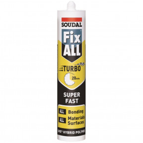Fix All Turbo Super Strong Adhesive No Nails - Bonds in 20 Minutes Sets in 3 Hours - 290ml 