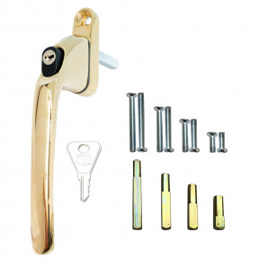 Schlosser Technik Inline Key Locking Espag Repair Window Handle Kit - Gold