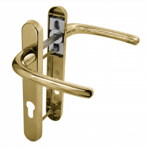 Schlosser Technik Ultra 92mm 122mm UVPC Door Lever Lever Sprung Door Handle Set - PVD Gold