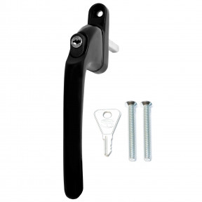 Schlosser Technik Inline Key Locking 35mm Espag Window Handle - Black