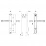 Mila ProSecure PAS24 2* Kitemark 92mm 211mm Lever Lever UPVC Sprung Door Handle Set - Gold