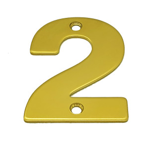 Numeral 2 Brass