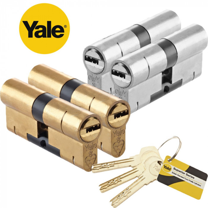 Yale Sup Cyl PairAlike-45/55 CHROME