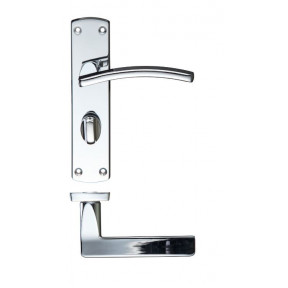 Toledo Lever on bath Door Handle set POLISHED CHROME