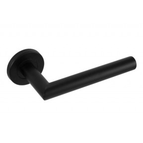 Eclipse Black Stainless Steel 19mm Mitred Lever on Rose Set