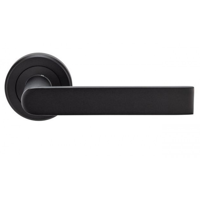 SEROZZETTA EDGE LEVER ON CONEALED FIXINGS ROUND ROSE Matt Black