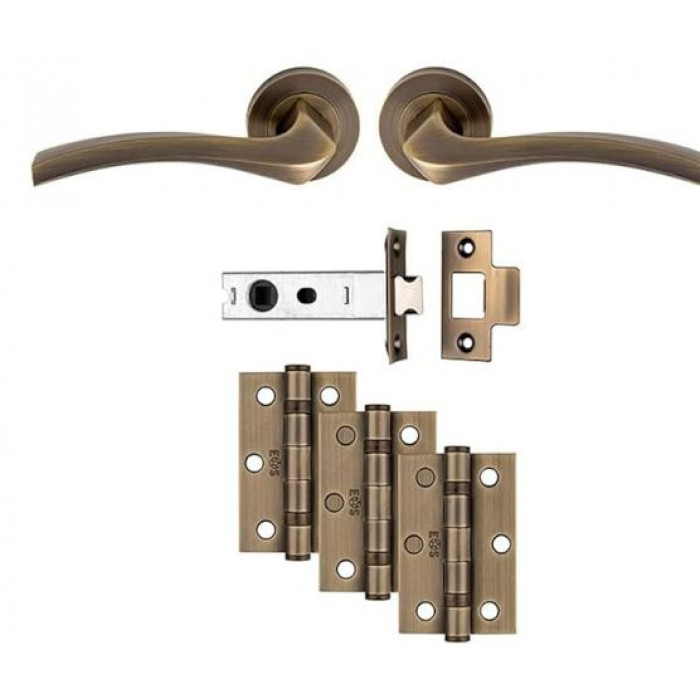 SINES LATCH PACK - ULTIMATE DOOR PK Antique Brass