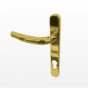 Schlosser Technik Ultra 92mm 122mm UVPC Door Lever Lever Sprung Door Handle Set - Gold