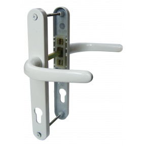 Vita 92mm 216mm Lever Lever UPVC Sprung Door Handle Set - White