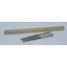 Spindle pack - Brass / Nickel.  With 1 x 8mm sq x 160mm long spindle & 2 x handle screws at 80mm long.