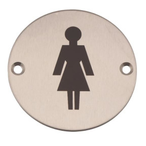 Stainless Steel 75mm FEMALE Symbol