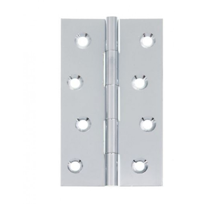 Eclipse Polished Chrome 76mm Solid Drawn Hinge (pair)