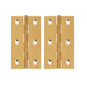 Self Colour Brass 50mm Solid Drawn Hinge (pair)