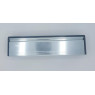 12" x 3" Door Letterplate Silver Finish Metal Flap With Black Plastic surround - Silver + Black