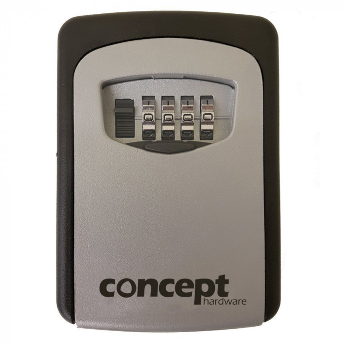 Concept Hardware Outdoor 4 Digit Combination Wall Mounted Key Holder Safe