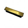 12" x 2.75" Door Letterplate Black ABS Frame Aluminium Flap - Gold
