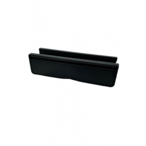 10" x 2.75" Door Letterplate Black ABS Frame Aluminium Flap - Black