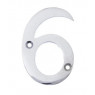 Numerals Face Fixing 76mm Polished Chrome