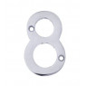 Numerals Face Fixing 76mm Polished Chrome