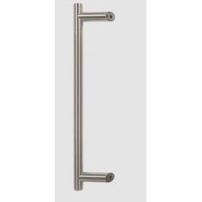 Pull Handle - 600mm OFFSET  400mm centres including 2 fixings with bolts - Satin Stainless Steel 316 - all fittings included Back to Back Classic Range
