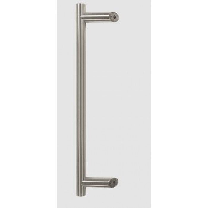 Slim Pull Handle - 1200mm OFFSET 1000mm centres  including 2 fixings with bolts - Satin Stainless Steel 316 - all fittings included Back to Back Classic Range