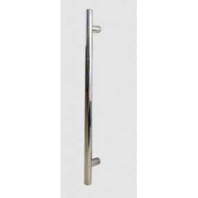 Pull Handle - 900mm Straight including 2 fixings with bolts - Mirror Polished Stainless Steel 316 Classic Range
