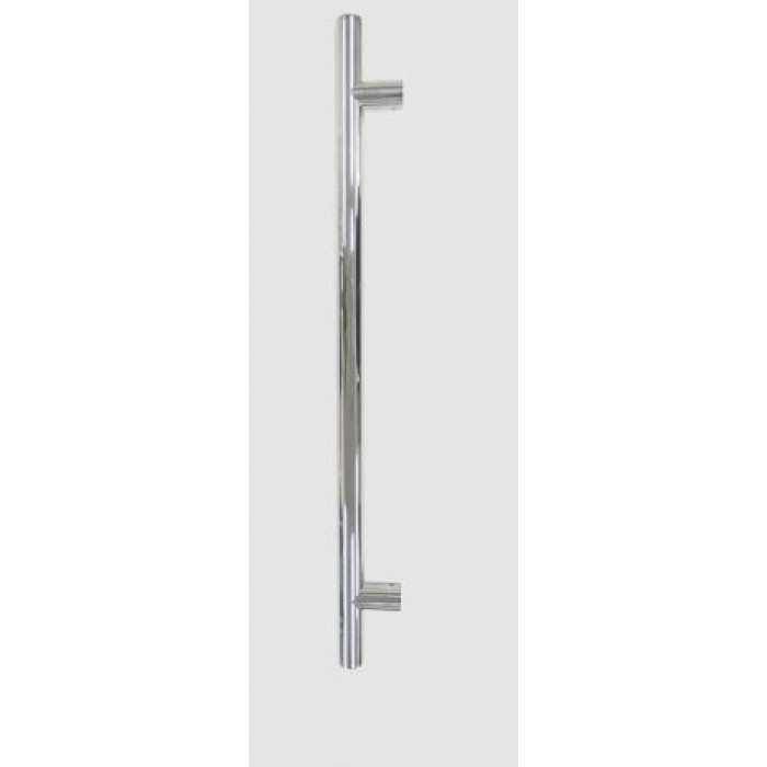 Pull Handle - 1500mm straight including 2 fixings with bolts - Mirror Polished Stainless Steel 316 E Series