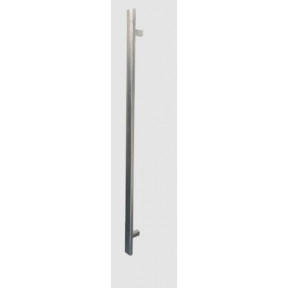 Pull Handle - 900mm SQUARE SHAPE Straight including 2 fixings with bolts - Satin Stainless Steel 316 - 38mm Diameter E Series
