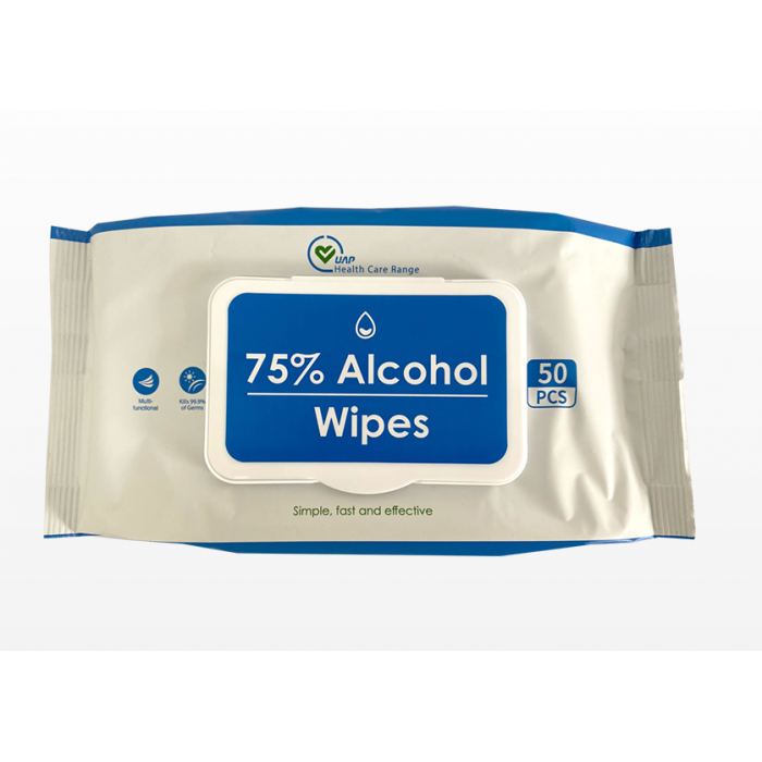 75% ALCOHOL WIPES - 50 PACK - BOXES