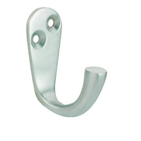 Satin Chrome 51mm Victorian Single Robe Hook