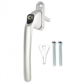 PVC-u Espag Inline 40mm Spindle Key Locking Window Handle - Satin