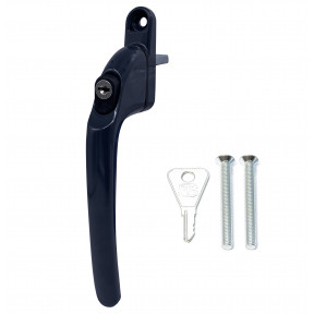 PVC-u Espag Inline 40mm Spindle Key Locking Window Handle - Black