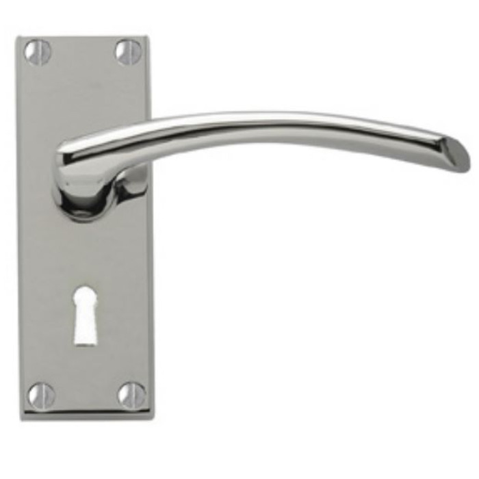 Intelligent Hardware Rretail Roma Lever Lock Furniture in Chrome Plated - Blister Pack