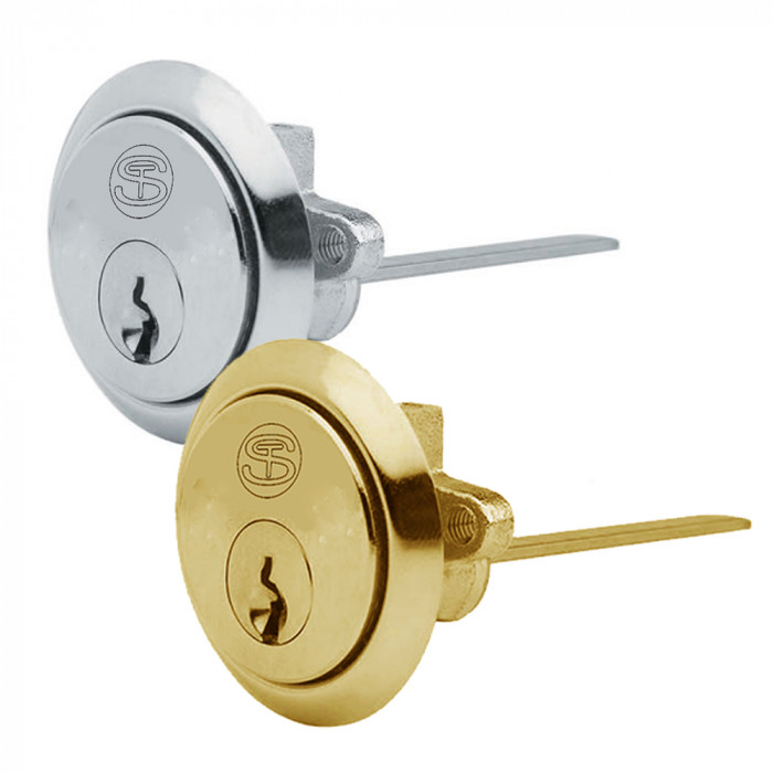 Keyed Alike Yale ERA Latch fitm Security Rim Cylinder Door Lock Polished Brass 