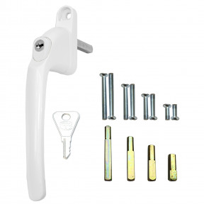 Schlosser Technik Inline Key Locking Espag Repair Window Handle Kit - White