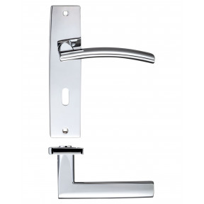 Amalfi Lever On Lock Internal Door Handle - Polished Chrome