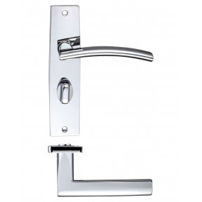 Amalfi Lever On Bathroom Internal Door Handle - Polished Chrome