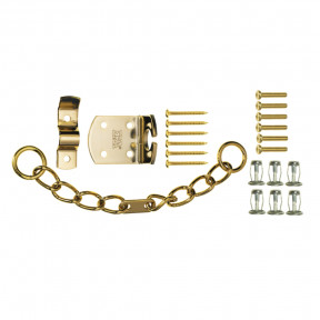 Carded Door Chain - Brass