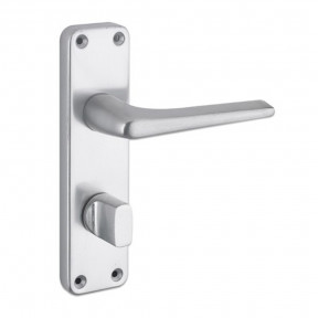 Contract Aluminum Lever on Bathroom Backplate Door Handle Set