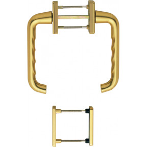 Locking Tilt and Slide Patio Door Handle Set with Escutcheons - Gold